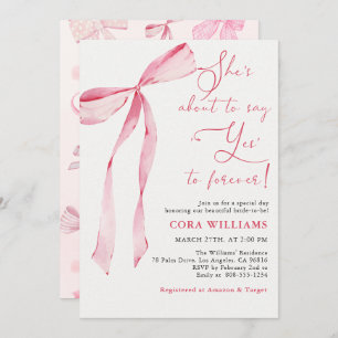 Convite Blush & Arcos Ela está prestes a dizer sim Chá de 