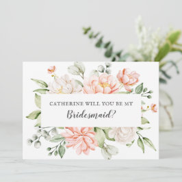 Convite Blush Bride Best friend Will You Be My Bridesmaid