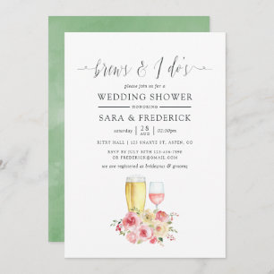 Convite Blush e Sage Green Floral Brejam antes do I dos