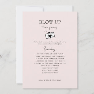 Convite Blush Explode sua Recepção de casamento de telefon