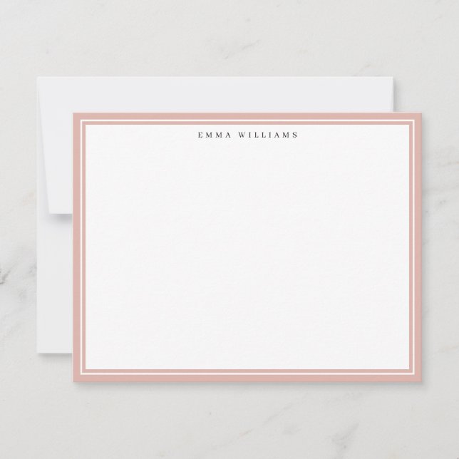 Convite Blush Frame Note Card (Frente)