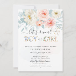 Convite Blush H2 do ArtsApp+Rosas Azuis Chá de Revisão de 