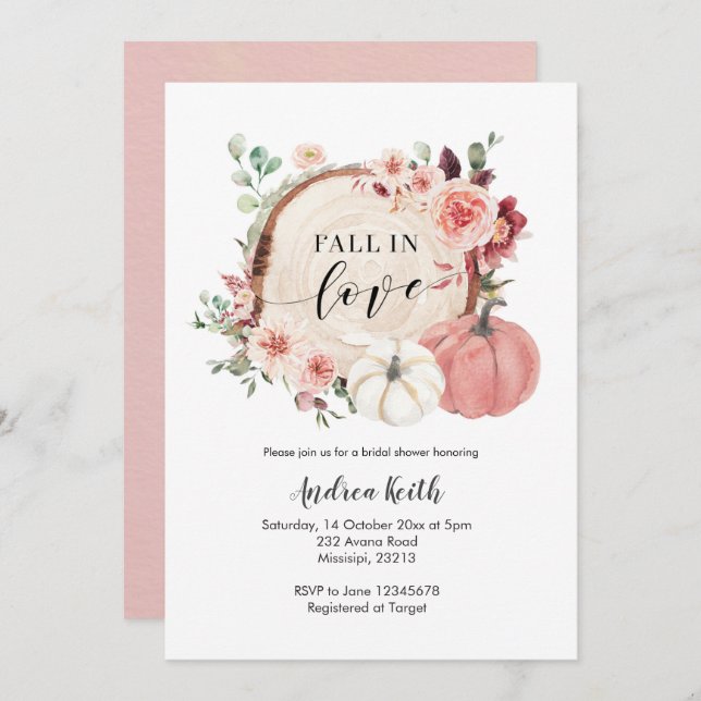 Convite blush marsala se apaixona por chá de panela de abó (Frente/Verso)