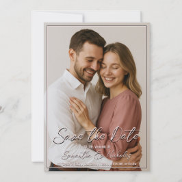 Convite Blush minimalista de fotografia e caligrafia Salve