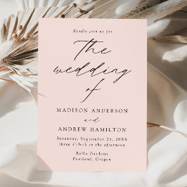 Convite Blush Modern Elegance Wedding