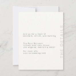 Convite Blush Modern Enclosure Card
