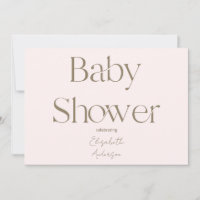 Blush moderno e simples e Chá de fraldas Dourado