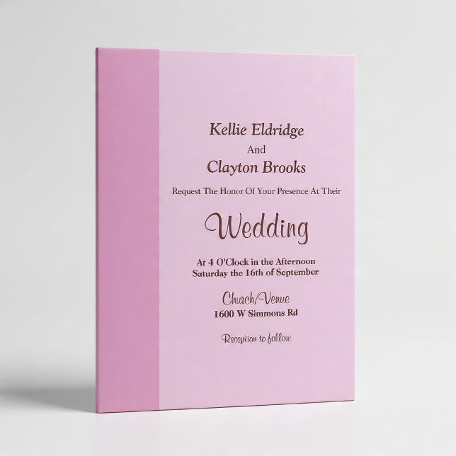 Convite Blush Pink Bar Wedding Invitation (Criador carregado)