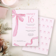 Blush Pink laço trendy fita Coquette Sweet 16 