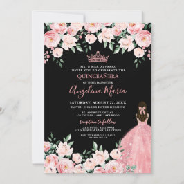 Convite Blush Pink Quinceanera Invitation