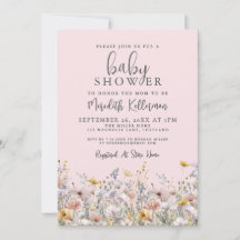 Blush Pink Wildflower Baby Shower