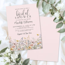 Blush Pink Wildflower Bridal Shower