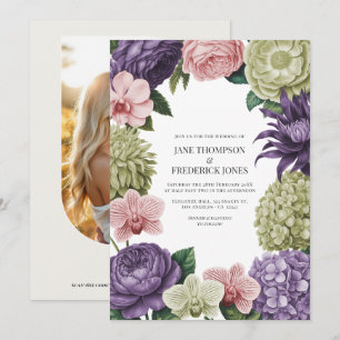 Convite Blush Quartz, Soft Sage & Cloud Mauve Casamento