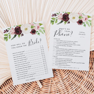 Convite Blush Romance - Jogo de Chá de panela de Lado Dupl