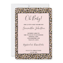 Blush Rosa Ouro Preto Estampa de Leopardo