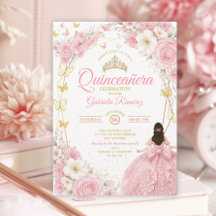 Blush Rosa Quinceañera Tiara Dourada Borboleta