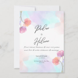 Convite Blush Rose Elegance Wedding Invitation