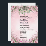 Convite - Blush Rose Floral Wedding Invitation<br><div class="desc">Celebrate love with this elegant blush floral wedding invitation featuring soft pink roses, a dreamy bokeh background, and a beautifully centered layout. The romantic floral borders frame your event details with a timeless, feminine charm, perfect for brides who love a gentle, luxurious aesthetic. This design blends classic romance with modern...</div>