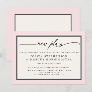Convite Blush Rose Marfim - Novo Plano Evento Moderno Adia