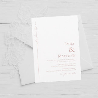 Convite Blush Where Forever Begins Wedding Invitation