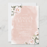 Blush White Flowers - Partido de Revelação de Gêne