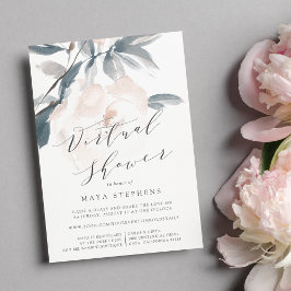 Convite Blush Whper Virtual Bridal ou Chá de fraldas