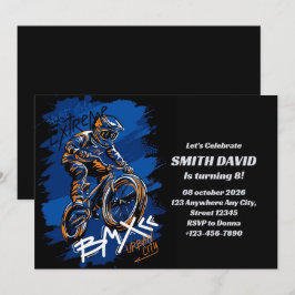 Convite Bmx Bicycle Urban Graffiti streetwear Birthday 