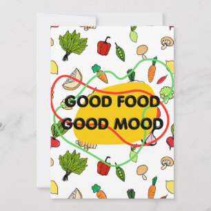 Convite Boa comida, design de Bom Humor, comida divertida