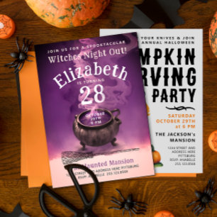 Convite Boa Noite das Bruxas Fora do Chic Potion Festa de 