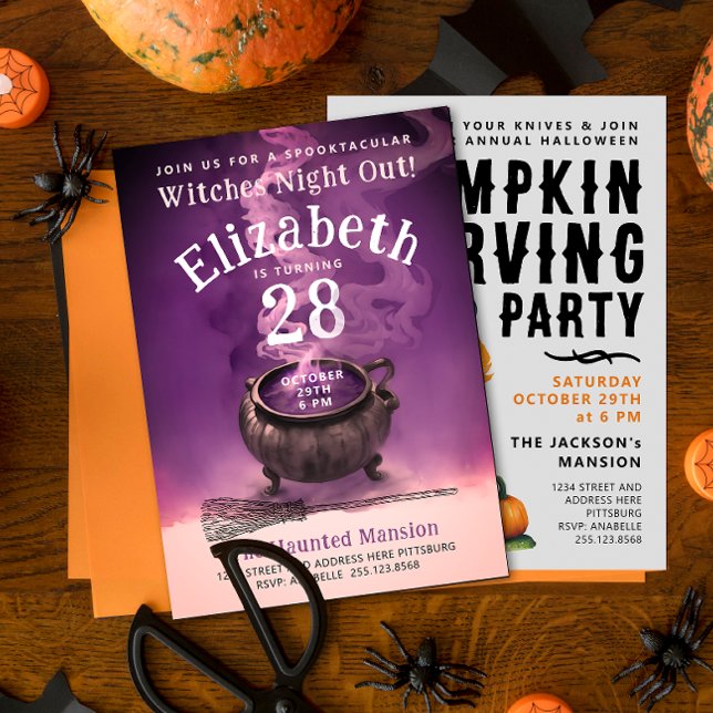 Convite Boa Noite das Bruxas Fora do Chic Potion Festa de  (Criador carregado)
