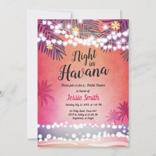 Convite Boa Noite No Chá de panela De Havana (Frente)