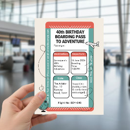 Convite Boarding Pass to Adventure – Travel Themed
