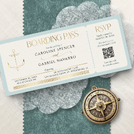 Convite Boarding Pass Wedding Invitation