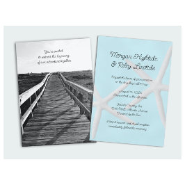 Convite Boardwalk Sea Stars Adventure Casual Weds