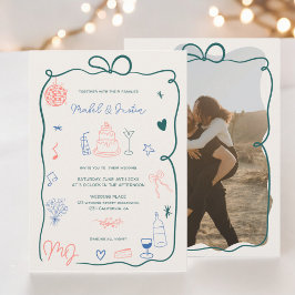 Convite Boas iniciais retrorreflectoras fita ilustrada cas