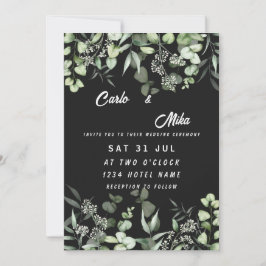 Convite Boas-vindas ao Casamento Verde Mint Minimalista Si