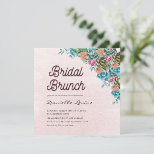 Convite Boas-vindas ao Chá de fraldas de Verão com Sucultu