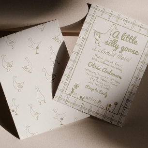 Convite Bobo Desenho Mão Alinha Sexo Chá de fraldas Neutro