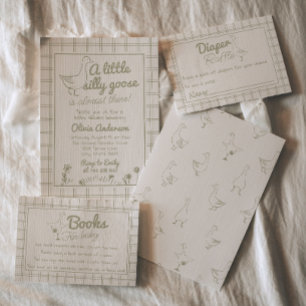 Convite Bobo Desenho Mão Alinha Sexo Chá de fraldas Neutro