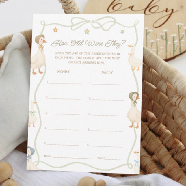 Convite Bobo Goose Chá de fraldas Quantos Anos Tinham (Criador carregado)