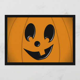 Convite Bobo Jack-O-Lanterna Face com Um Dente