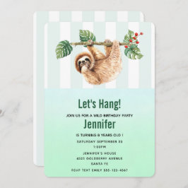 Convite Boca-branca a andar de cabeça para baixo a aquarel