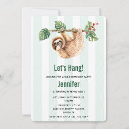 Convite Boca-branca a andar de cabeça para baixo a aquarel