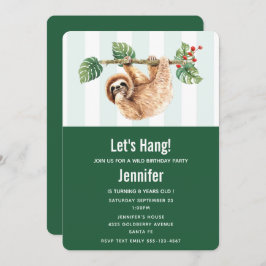 Convite Boca-branca a andar de cabeça para baixo a aquarel