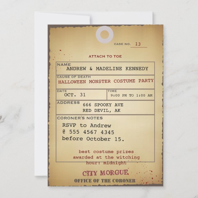 Convite Boca do Sapo Adulto do Halloween Novo Fab Malvado (Frente)