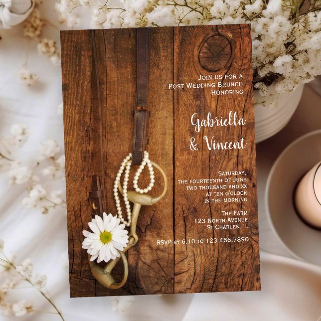 Convite Bocado de Cavalo Margarida Branca Café da Manhã Pó (Criador carregado)