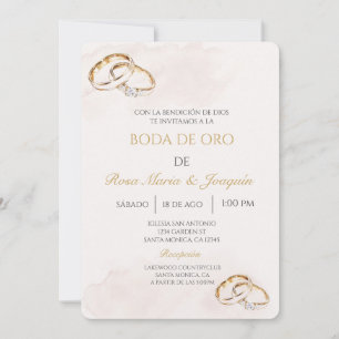 Convite Boda de oro editável