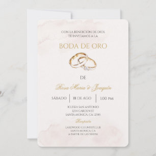 Convite Boda de ouro editável