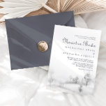 Convite Boda Wedding Boda Forest da Montanha de inverno<br><div class="desc">Este convite de casamento da nuestra de montanha de inverno é perfeito para um casamento de destino. A design apresenta uma floresta pintada manualmente em colinas e montanhas em uma cena de inverno idílica.</div>