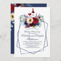 Bodas de aniversário de degustação de vinho tinto